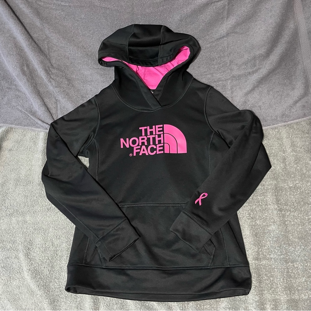 Women’s Medium The North Face Breast Cancer Pink Ribbon Hoodie Black Pink